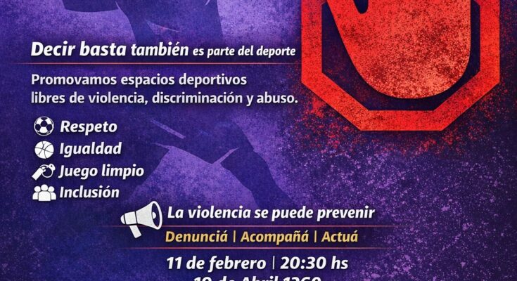 Se realizará charla sobre prevención de la violencia en el deporte Se realizará charla sobre prevención de la violencia en el deporte