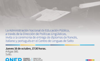 El Centro de Lenguas Extranjeras de Salto entregará diplomas y celebrará sus 28 años