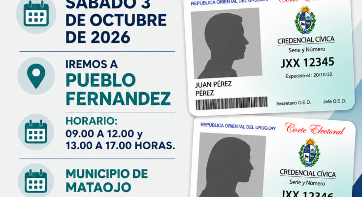 Oficina Inscriptora Móvil atenderá en Pueblo Fernández el sábado 3 de octubre Oficina Inscriptora Móvil atenderá en Pueblo Fernández el sábado 3 de octubre