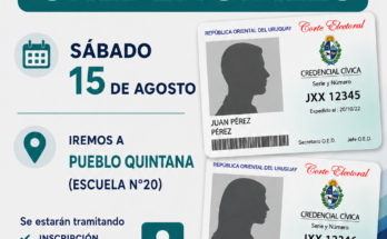 Oficina Inscriptora Móvil atenderá este sábado en Pueblo Quintana