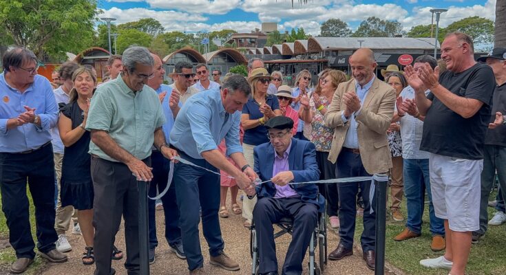 Intendente Albisu y ministro Menoni inauguraron la nueva cubierta de la piscina en Termas del Daymán