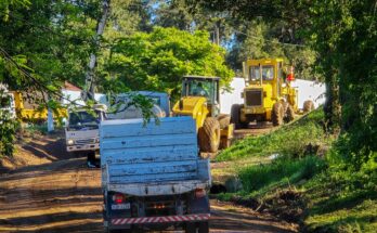 Obras de acondicionamiento en las calles internas del parque Harriague