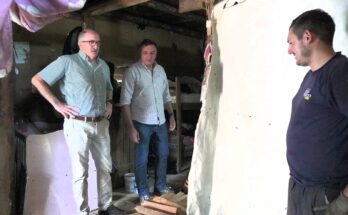 Albisu recorrió en barrio Artigas el inicio de la ejecución del convenio entre Fundación Piso Digno y el Gobierno de Salto
