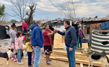 Intendente Albisu acompañó a la Fundación Piso Digno en el inicio de sus trabajos en barrio Quiroga