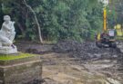 Avanzan los trabajos de limpieza y canalización del arroyo Sauzal y el lago del parque Benito Solari