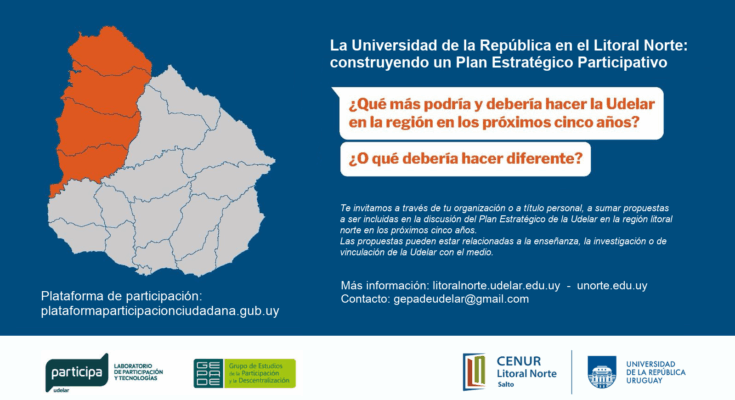 Cenur Litoral Norte Udelar invita a participar en la construcción de su Plan Estratégico