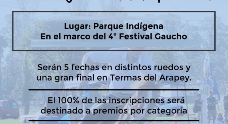 Se posterga la primera fecha del Campeonato Departamental de Pruebas de Riendas por pronóstico de mal tiempo