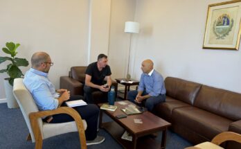 Albisu recibió a representantes de Salto Shopping para dialogar sobre proyectos futuros