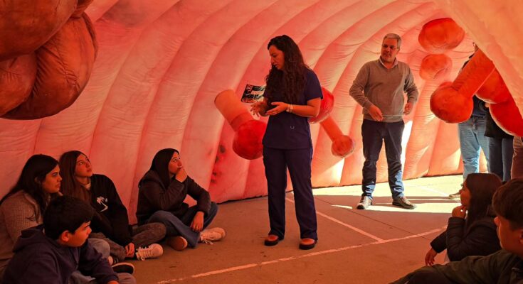 Campaña de prevención del cáncer colorrectal con la muestra del «Colon Gigante»