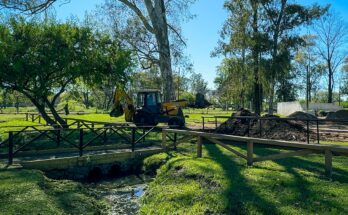 Servicios Públicos y Obras avanzan en mejoras en el Parque Harriague para recibir actividades en octubre