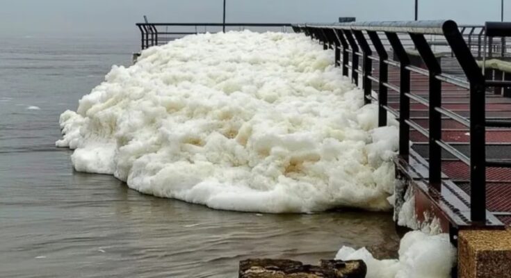 La espuma avistada en algunos sectores del Río Uruguay es de origen natural y no reviste riesgos para la salud ni el ambiente La espuma avistada en algunos sectores del Río Uruguay es de origen natural y no reviste riesgos para la salud ni el ambiente