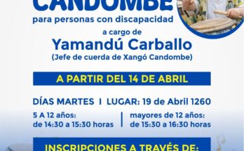 Abrieron las inscripciones para talleres de candombe inclusivos dirigidos a personas con discapacidad