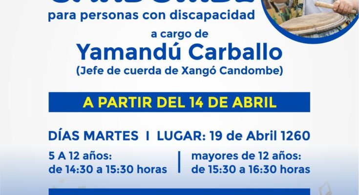 Abrieron las inscripciones para talleres de candombe inclusivos dirigidos a personas con discapacidad