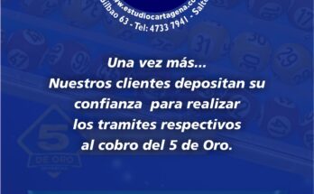 Una vez más, el Estudio Cartagena Sanguinetti cobra un 5 de Oro millonario