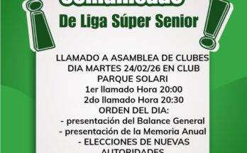 Liga de Fútbol Súper Senior convoca a Asamblea