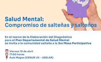 Tercera Mesa Interinstitucional en Salto por el Plan Departamental de Salud Mental