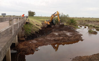 Inicia la reparación del puente sobre la Cañada de las Tunas, en Salto