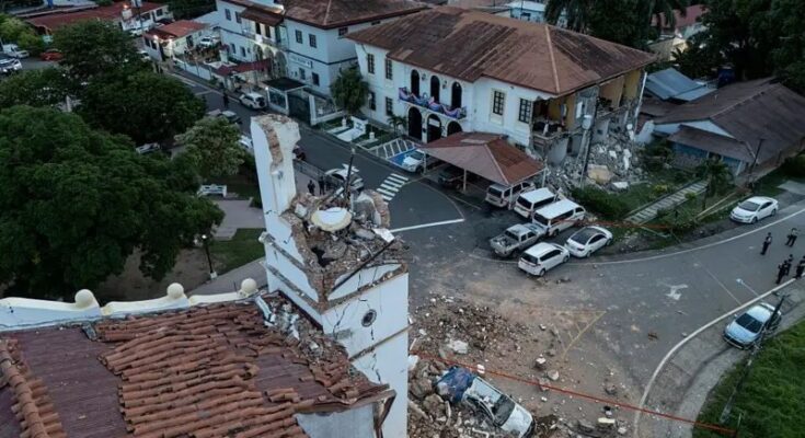 Un fuerte terremoto de magnitud 7,7 sacude Panamá y deja cientos de edificaciones destruidas o dañadas
